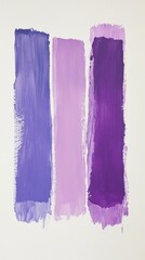 Naklejka premium Impasto strokes of Lavender and Lilac colors overlap on white