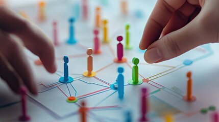 Strategic placement of connector figures, a conceptual diagram for network planning