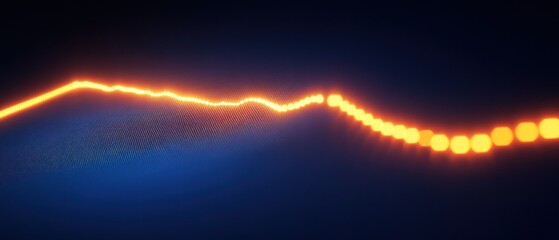Fototapeta premium Abstract downward trending data chart