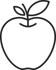 Ambrosia Apple icon line art vector on transparent background