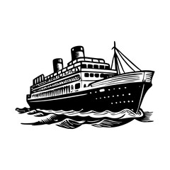 Obraz premium An illustration of vintage cruise designed in sketchy style