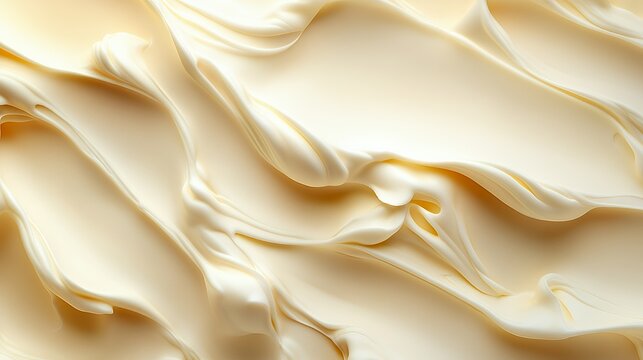 Creamy swirls of delicious mayonnaise texture