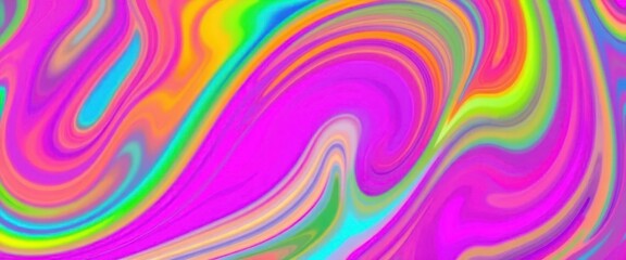 Obraz premium Abstract swirling rainbow gradient, vibrant hues, colorful texture, psychedelic, smooth