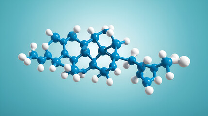 Dopamine molecule, 3D illustration