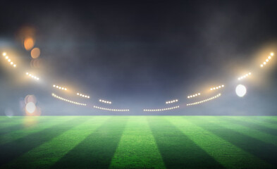 lights at night and stadium 3d render	