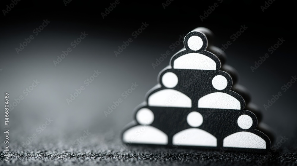 Poster clarity-driven organization icon concept representing noise-free hierarchical structures for streaml