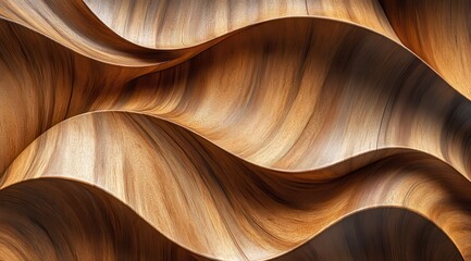 Wood paneling with wavy patterns