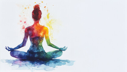 yoga woman in lotus position