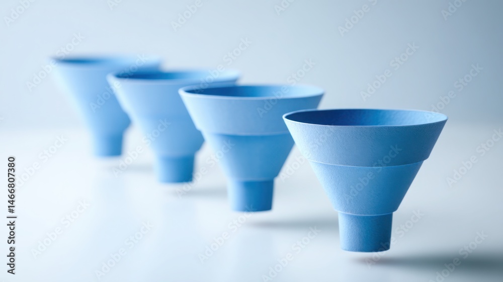 Poster data-aligned funnel icon concept demonstrating behavior-based conversion techniques for effective ma