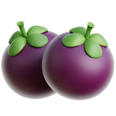Mangosteen 3d illustration