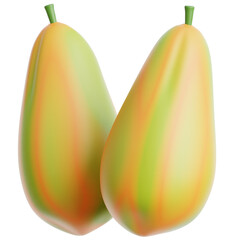 Papaya 3d illustration
