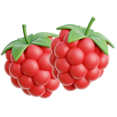 Obraz premium Raspberry 3d illustration