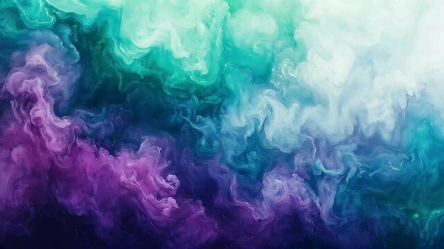 An abstract gradient inspired by the Northern Lights, with rich blends of deep green, vibrant purple, and luminous blue merging together.