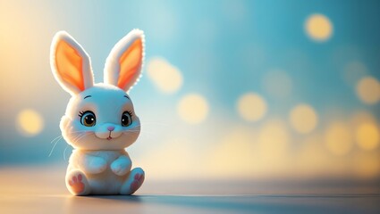 Adorable Easter Bunny in a Dreamy Setting