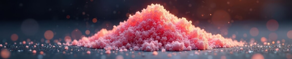 Fototapeta premium A glistening mound of refined rock sugar crystals , dessert topping, sweet treat, texture