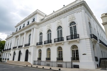 Obraz premium Old white georgian houses in London