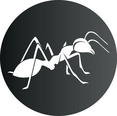 Ant logo design on grey background