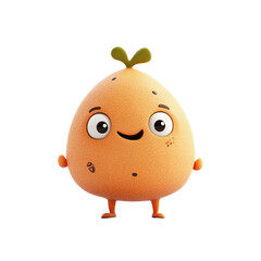 Adorable 3D Render of a Happy Little Potato Character