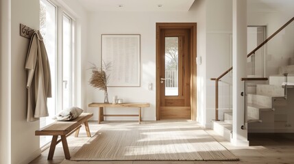 Modern minimalist entryway