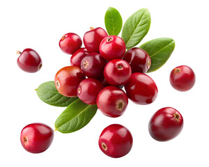 Obraz premium red currant fruits isolated on white background . File type PNG Transparent.