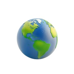 Obraz premium Earth globe world planet geography sphere isolated on white background