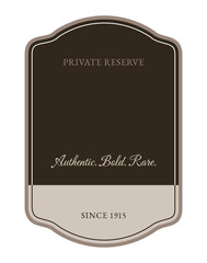 Elegant dark vintage Label template