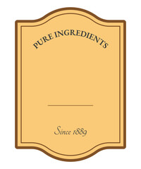 Vintage golden food Label template