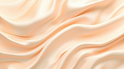 Obraz premium Smooth Peach Colored Silk Fabric Drapes Softly