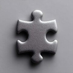 Obraz premium Metallic puzzle piece on a smooth surface