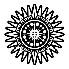 A filled style icon of urchin symbol