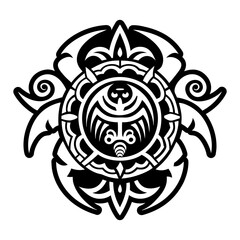 A filled style icon of sea tattoo