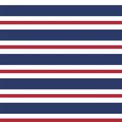 Patriotic Stripes Seamless Pattern. 4th of July, USA Independence day, Americana Backdrop. Vector Template For Fabric, Textile, Wallpaper, Wrapping Paper