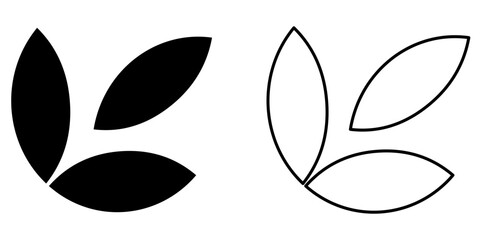 vector illustration icon of a leaf