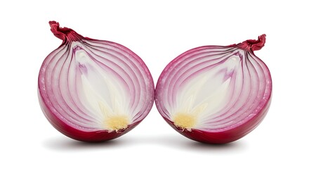 Halved Red Onion: Fresh Culinary Ingredient