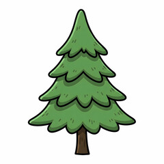 Triangle round pine tree