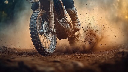 Obraz premium Motocross Dirt Bike Action