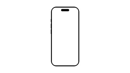 Smartphone mockup on plain background, perfect for app or website presentation