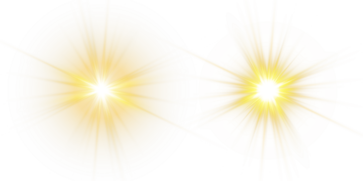 Vector transparent sunlight with sun glare. Overlay, Sun rays and glare, Sun, sunrays, light transitions, lens flare, light leaks and glare in PNG format. PNG sunlight flare. Golden flash and glare.