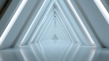 Modern triangular corridor interior