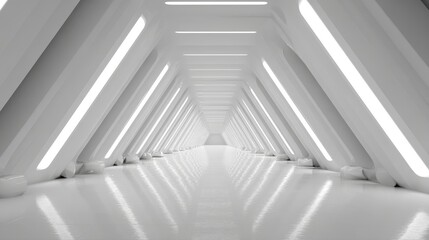 Obraz premium Modern white interior corridor