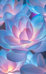 Beautiful abstract floral background with soft blue and pink tones for use in design and art projects