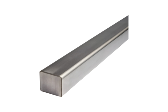 Sleek and Modern Square Metal Bar Shining Against a Neutral Background transparent background