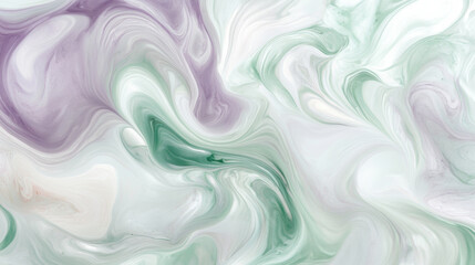 Abstract experimental photography close up shot of swirling ink water pastel mint and lavender haze blending seamlessly into otherworldly organic pattern of dream loops creating mesmerizing dance