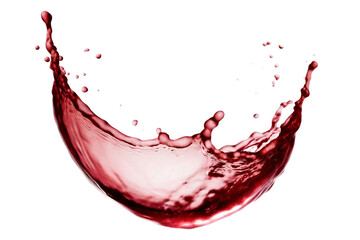 Splash of Red Wine Isolated on Black Background for Beverage Design