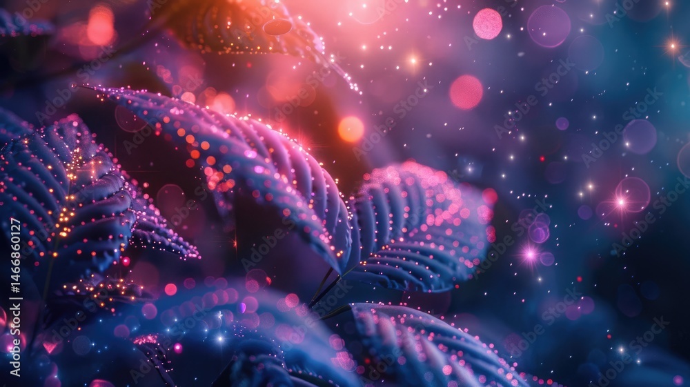 Poster abstract picture of colorful particle with sparkle electric style design connect become energy struc