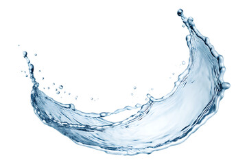 Dynamic Water Splash Isolated on Black Background for Refreshing Designs