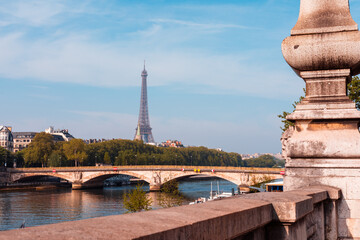 View of the Eiffel Tower in the morning, Paris, France
