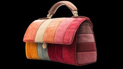 Custom made handbag Colorful sports water bottle mockup isolated on white background