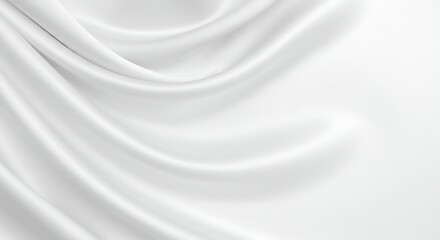 Obraz premium Smooth White Silk Drapery: Elegant Background Texture