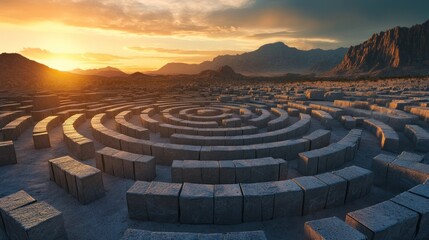 Desert Maze Sunset Challenge